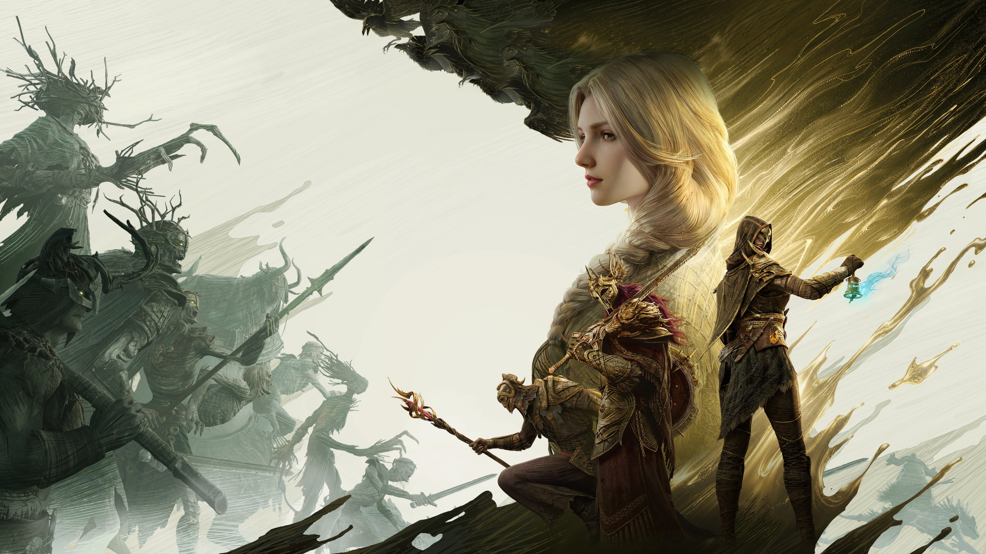 Un Gyldhunter affronte les créatures de la brume dans Mistfall Hunter