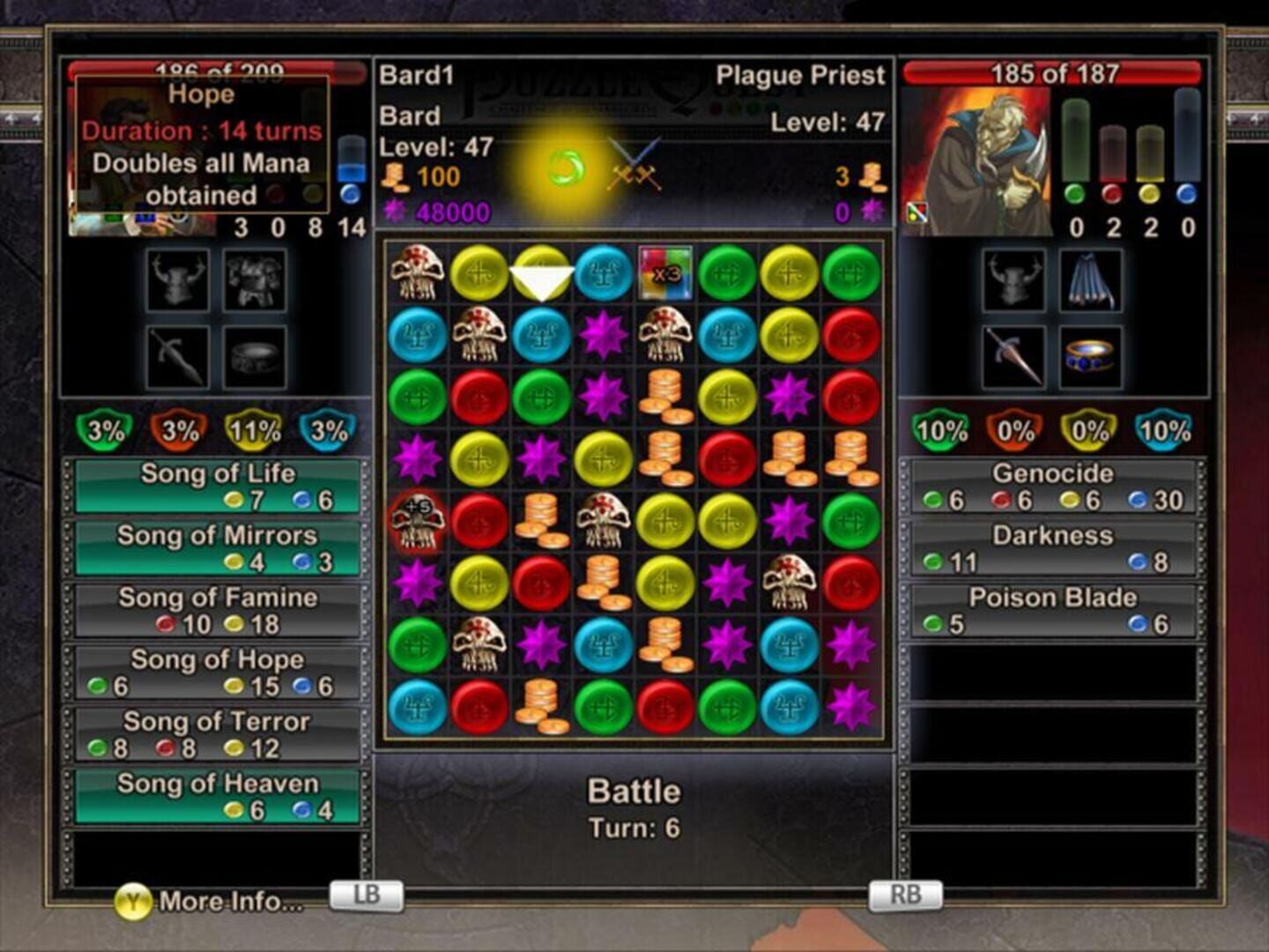 Illustration de Puzzle Quest: Challenge of the Warlords - Revenge of the Plague Lord
