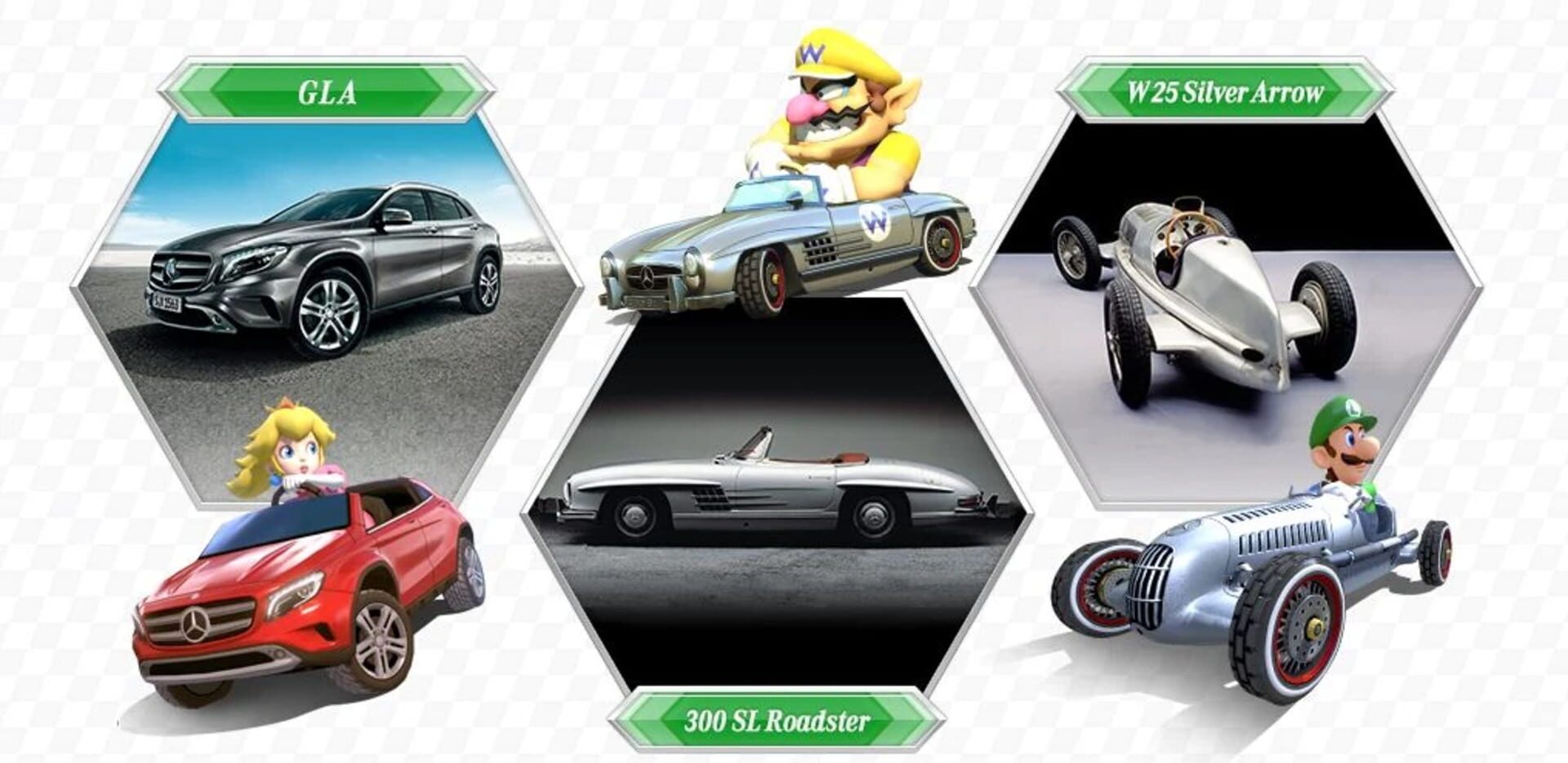 Illustration de Mario Kart 8: Mercedez-Benz X Mario Kart 8