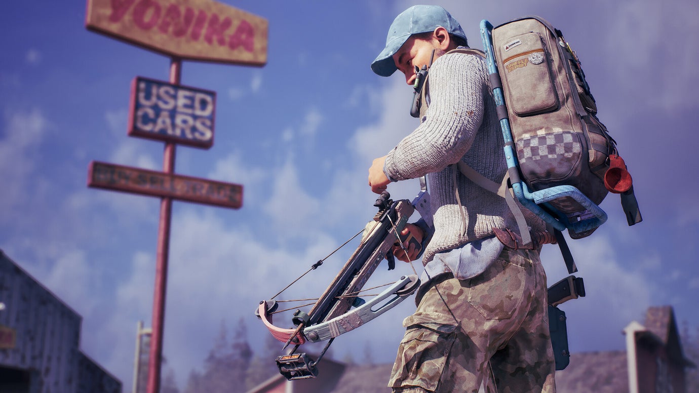 A survivor loads their crossbow in State of Decay 3