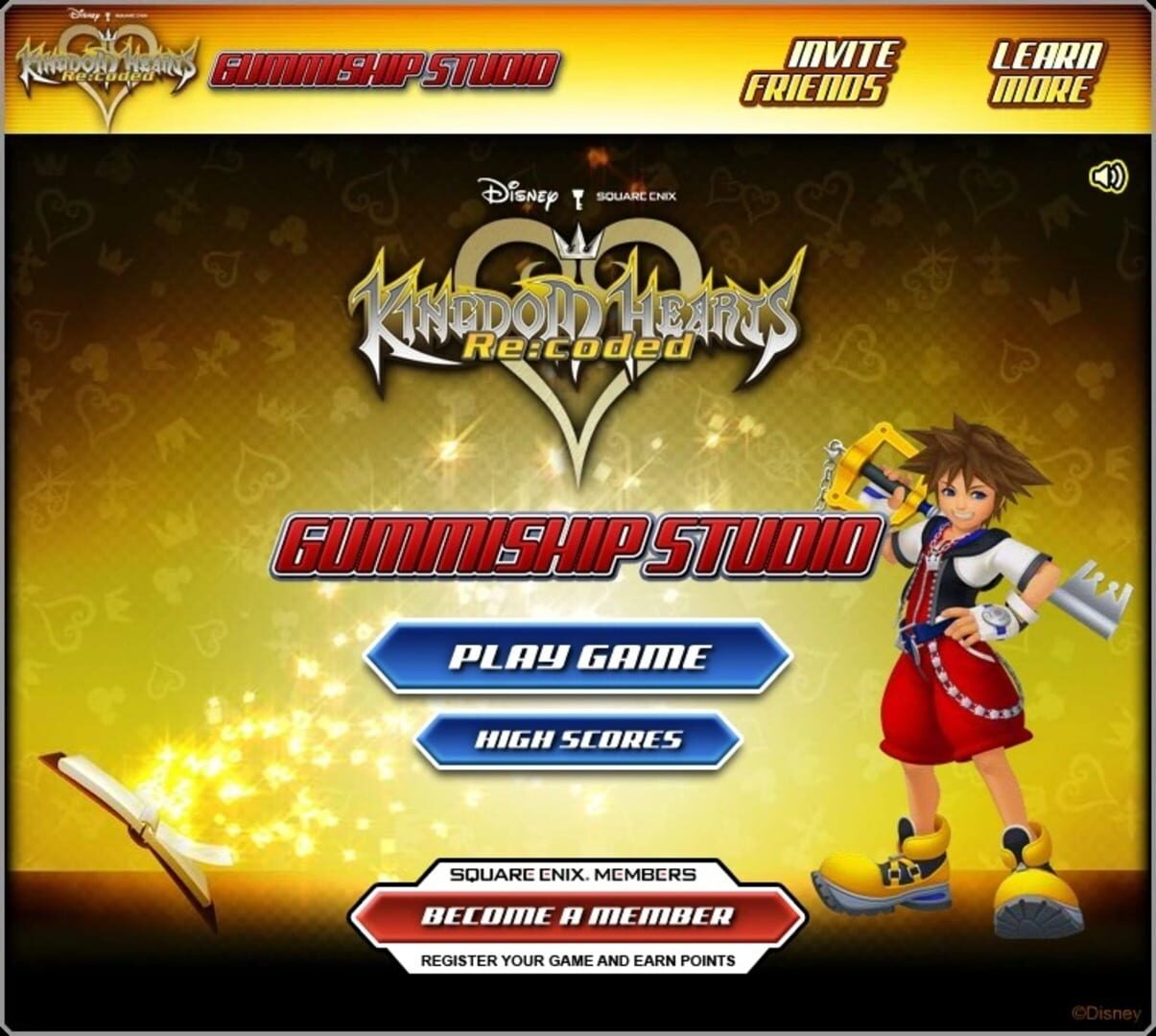 Illustration de Kingdom Hearts Re:coded Gummiship Studio