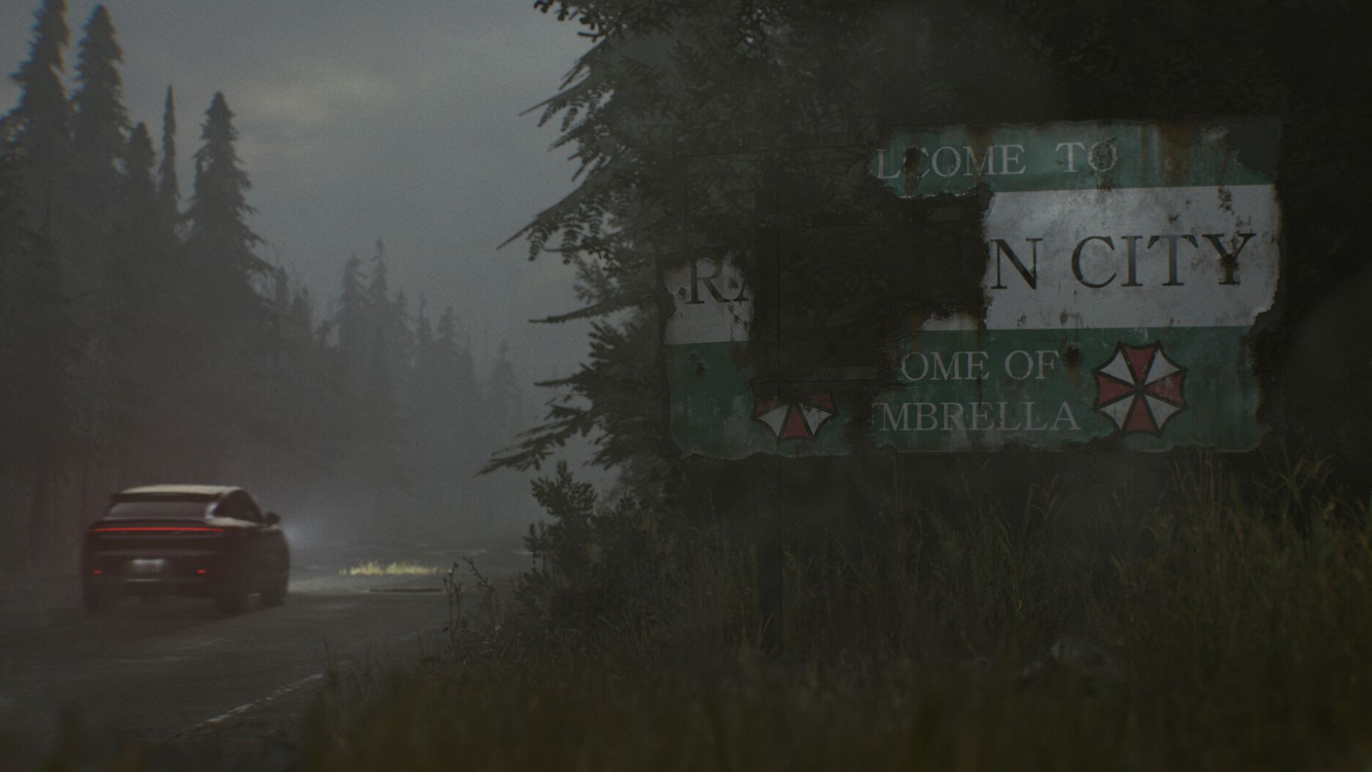 raccoon city sign in resident evil requiem