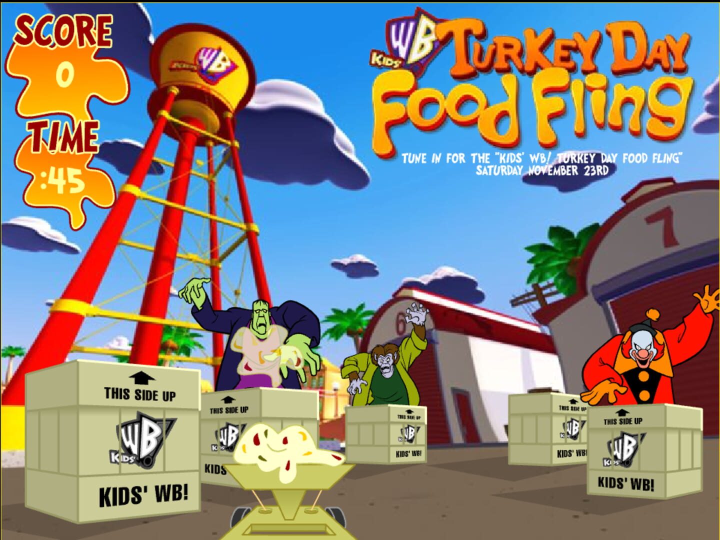 Illustration de Kids' WB Turkey Day Food Fling