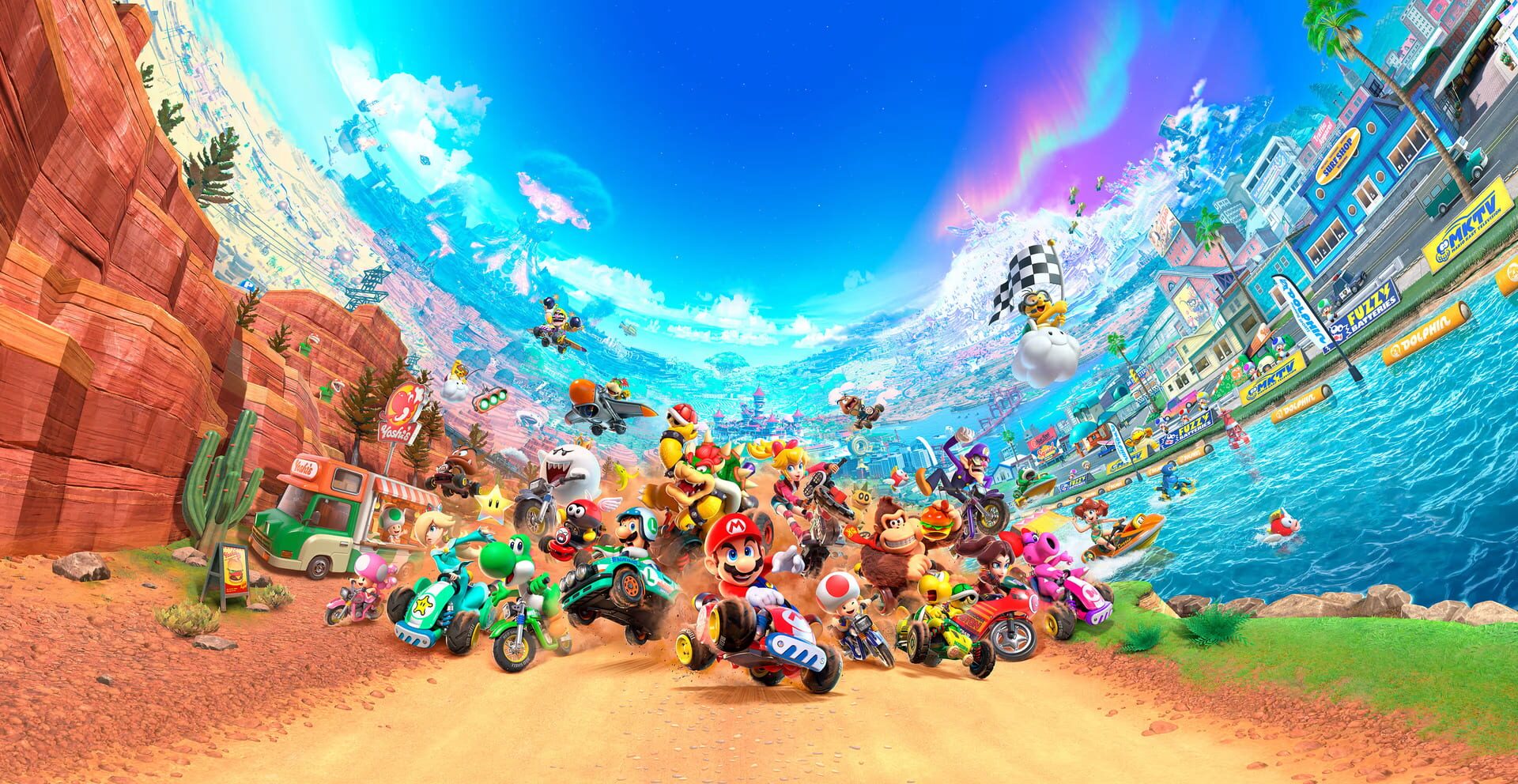 Illustration de Mario Kart World