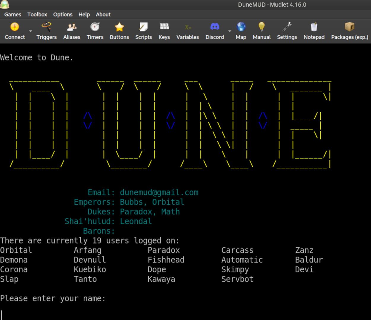 Illustration de Dune MUD